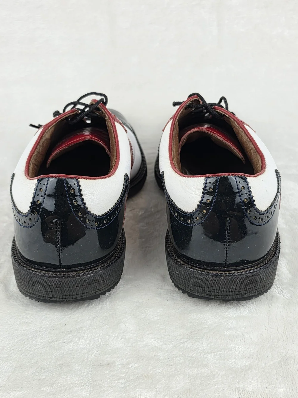 FootJoy MyJoys Icon Shield Tip Golf Shoes Mens 9.5 Red White Black 52040